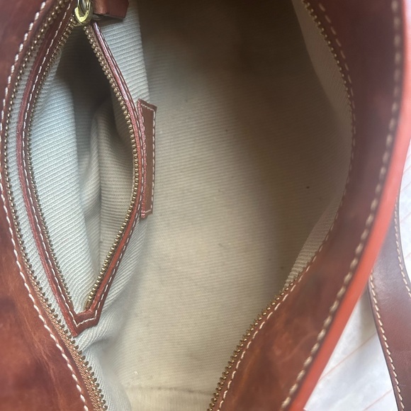 Rare Loro Piana Brown & Plaid Blue Leather Handbag - Picture 10 of 15